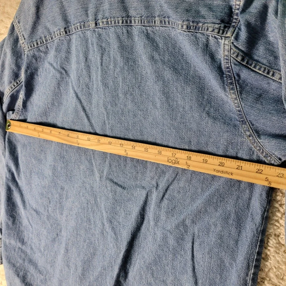 Levi's Denim Chore Shirt Men's Medium Blue 4-Pocket Cotton Button-Up Long Sleeve